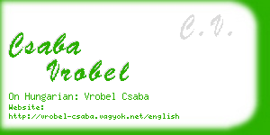 csaba vrobel business card